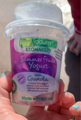 Summer fruits yoghurt