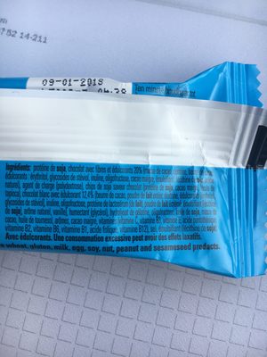 Fulfil Cookies ingredients label