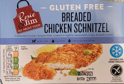 Breaded chicken schnitzel