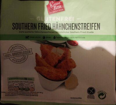 Southern fried häbchenstreifen front packaging
