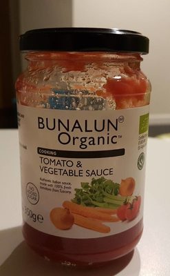 Bunalun Organic Tomato & Vegetable Sauce Gluten Free