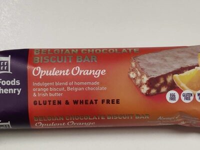 Belgian Chocolate Biscuit Bar Opulent Orange