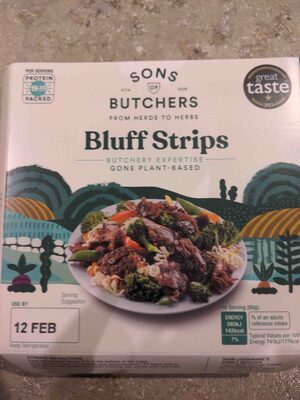 Bluff strips front packaging