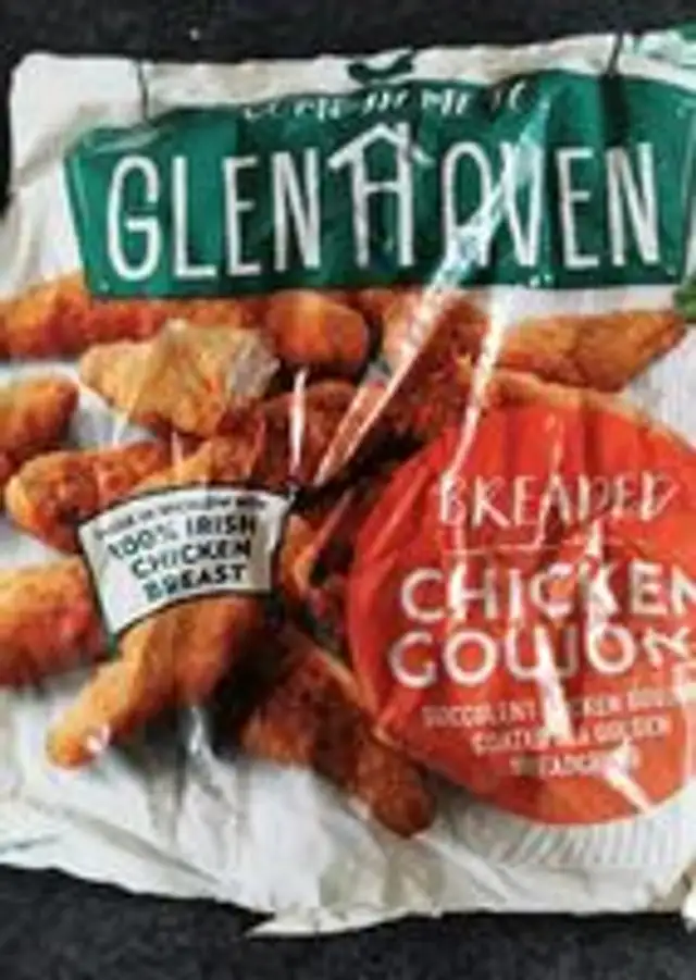 Breaded chicken goujons