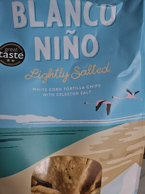 Lightly Salted White Corn Tortilla Chips with Celestún Salt front packaging