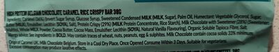 Caramel Crispy high protein ingredients label