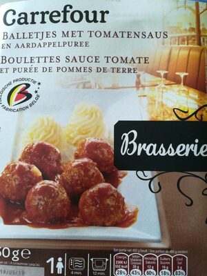 Carrefour Original Brasserie Boulettes Sauce Tomate & Purée front packaging