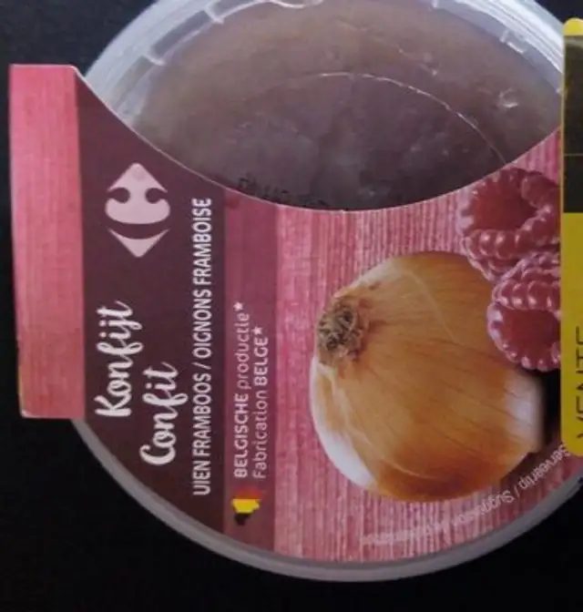 Carrefour Confit Oignons Framboise front packaging