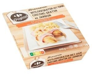 Carrefour Original Brasserie Chicons Gratin au Jambon avec Purée
