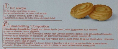 Sprits Nature ingredients label