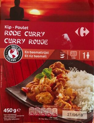 Carrefour Sensation Poulet Curry Rouge Riz Basmati