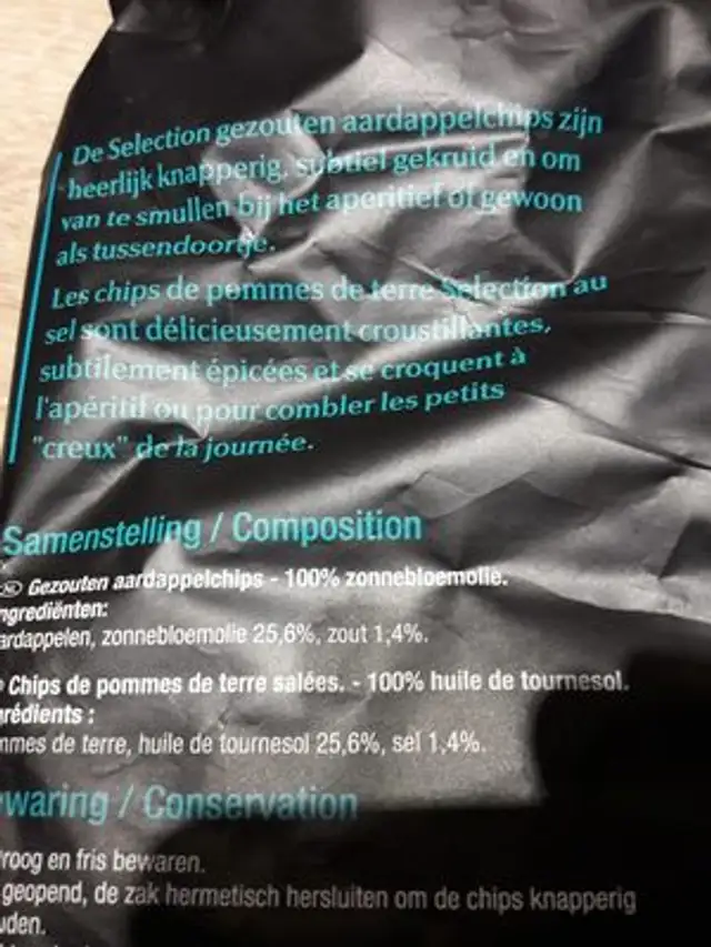 Carrefour Extra Sel Marin ingredients label