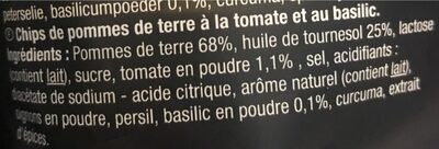 Carrefour Extra Tomate Basilic ingredients label