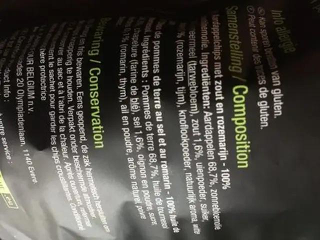 Carrefour Extra Romarin ingredients label