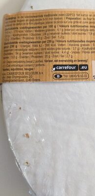 Carrefour The Market Regina Garnie à la Main Jambon, Champignons nutrition facts table