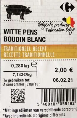 Carrefour The Market Boudins Blanc 2pcs