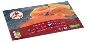 Carrefour Extra Saumon Fumé Écosse Schotland 8 Tranches