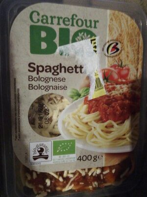 Spaghetti bolognaise front packaging