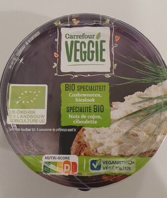 Bio specialiteit Cashewnoten, bieslook front packaging