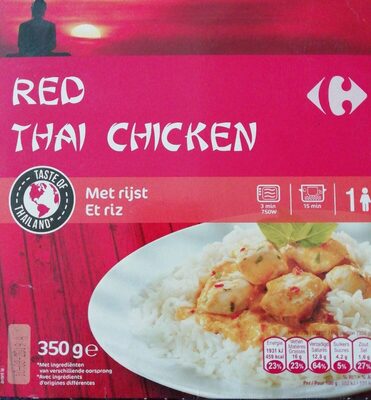 Red thai chicken et riz