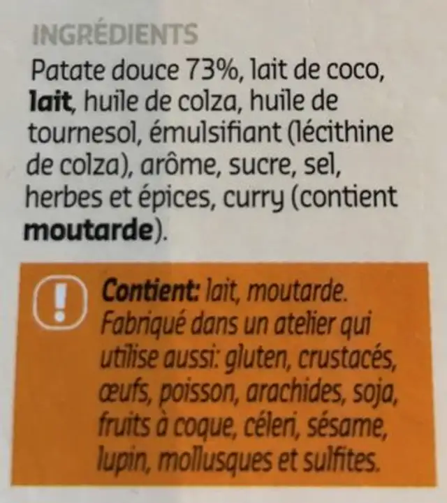 Wout bru ingredients label