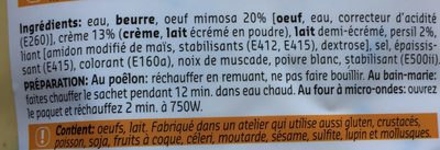 Culinary Asperge ingredients label