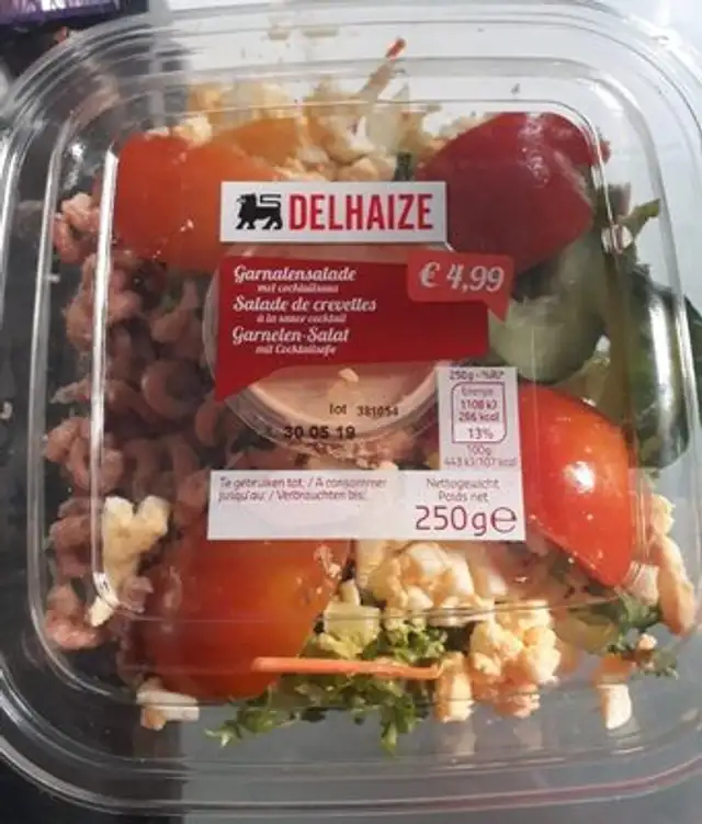 Salade de crevettes front packaging