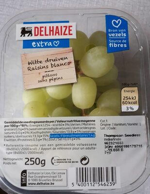 Raisin blancs front packaging