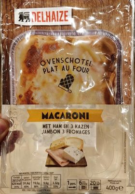 Macaroni jambon 3 fromages front packaging