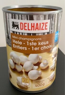 Mini champignons entiers front packaging