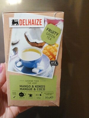 Thé mangue coco front packaging