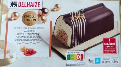 Bûche glacée vanille et caramel beurre salé