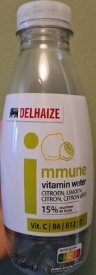 Immune vitamin water citron, citron vert