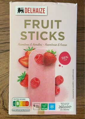 Fruit sticks Framboise & Fraise front packaging
