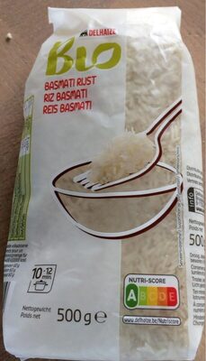Riz basmati front packaging