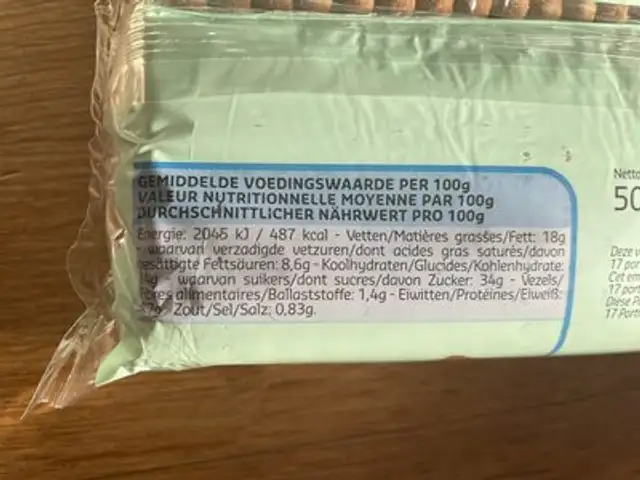 Speculoos original nutrition facts table