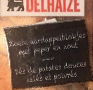 Des de patates douces sales et poivree