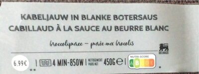 Cabillaud a la sauce beurre blanc