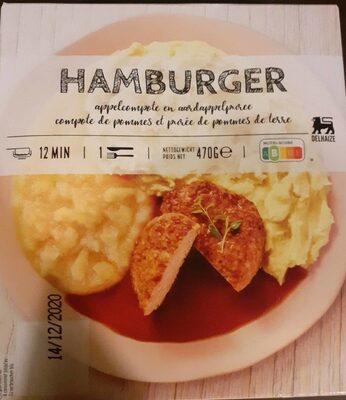 Hamburger.compote de pommes et purée