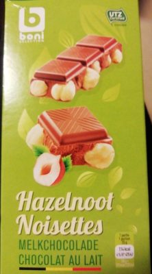 Noisettes chocolat au lait front packaging