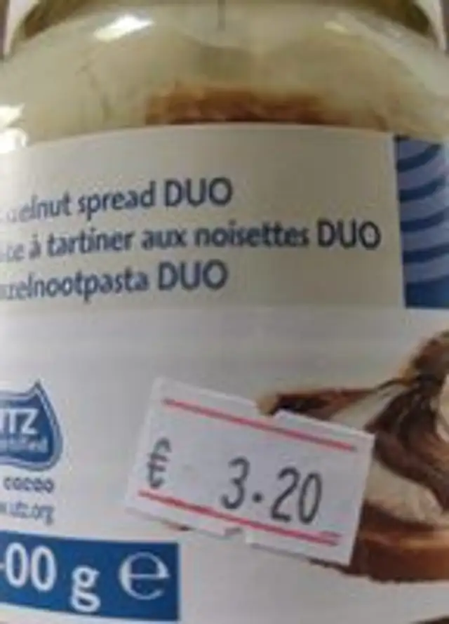 Pâte à tartiner aux noisettes DUO