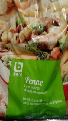 Penne poulet et brocoli sauce crémeuse aux champignons front packaging