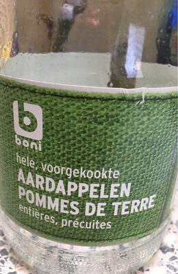 Hele, voorgekookte aardappelen front packaging