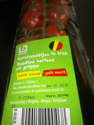 Tomate s cerises en grappe front packaging