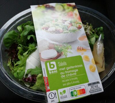 Salade au fromage de chèvre front packaging