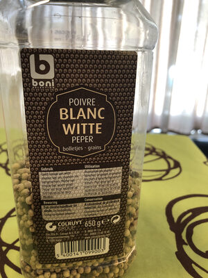 Poivre blanc front packaging