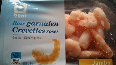 Crevettes Roses front packaging