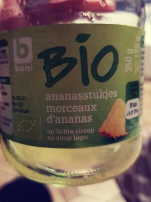 Morceaux d'ananas bio front packaging