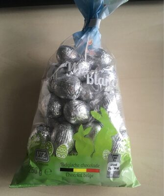 Oeufs chocolat blanc front packaging