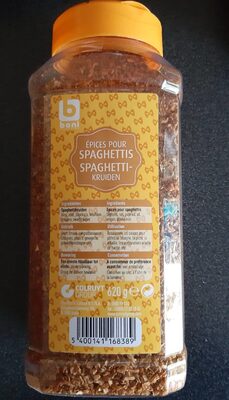 Epices pour spaghettis front packaging